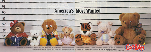 Trade ad for plush toys.