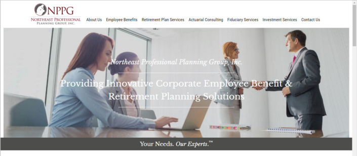 Website for financial planner.